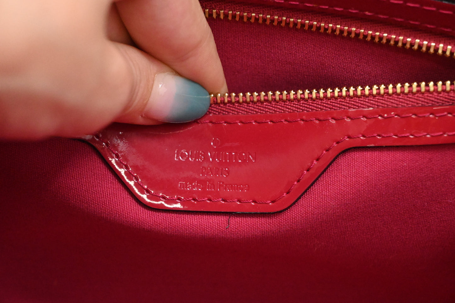 Louis Vuitton Catalina in Indian Rose Vernis Leather