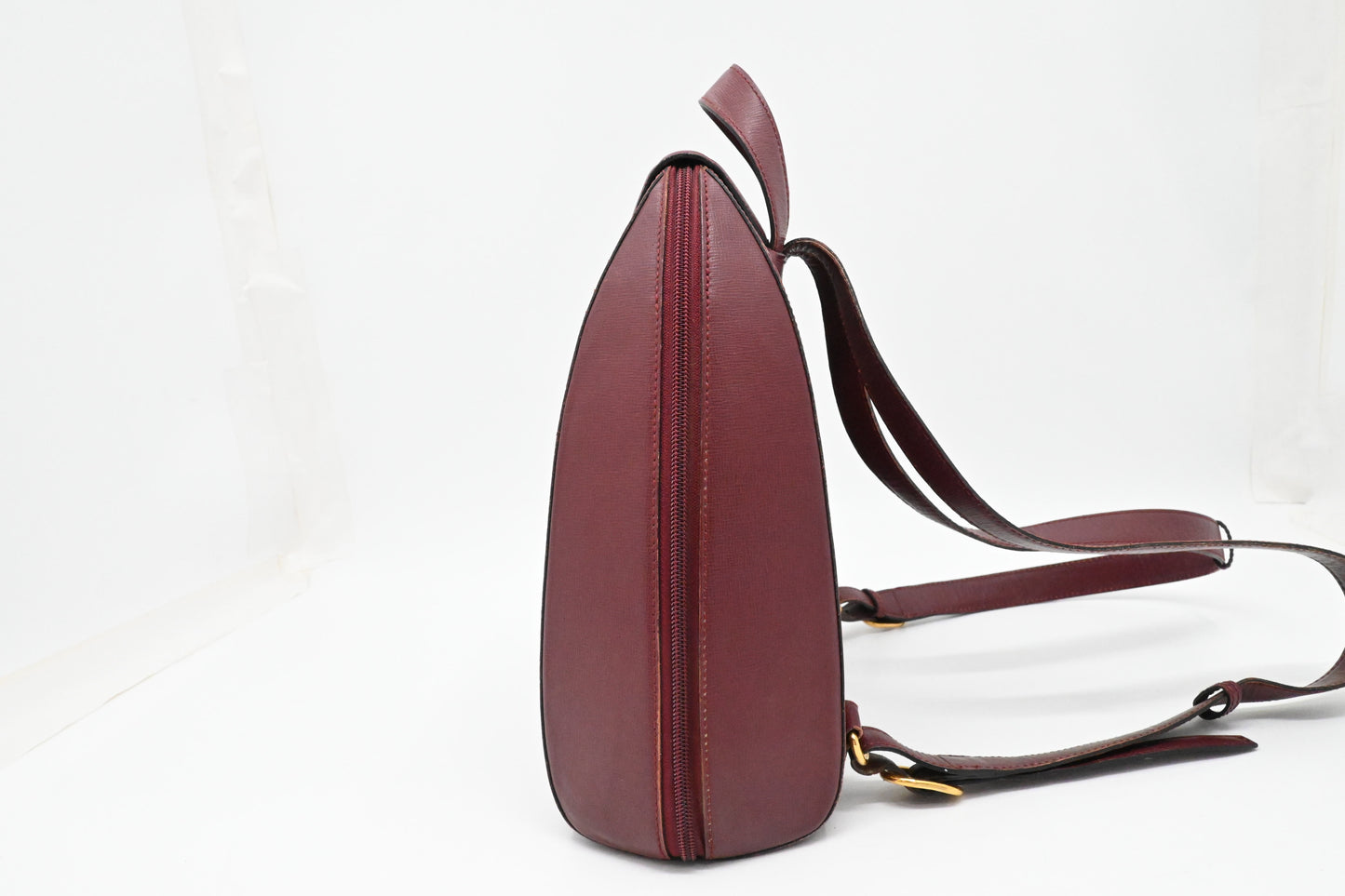 Cartier Backpack in Burgundy Leather