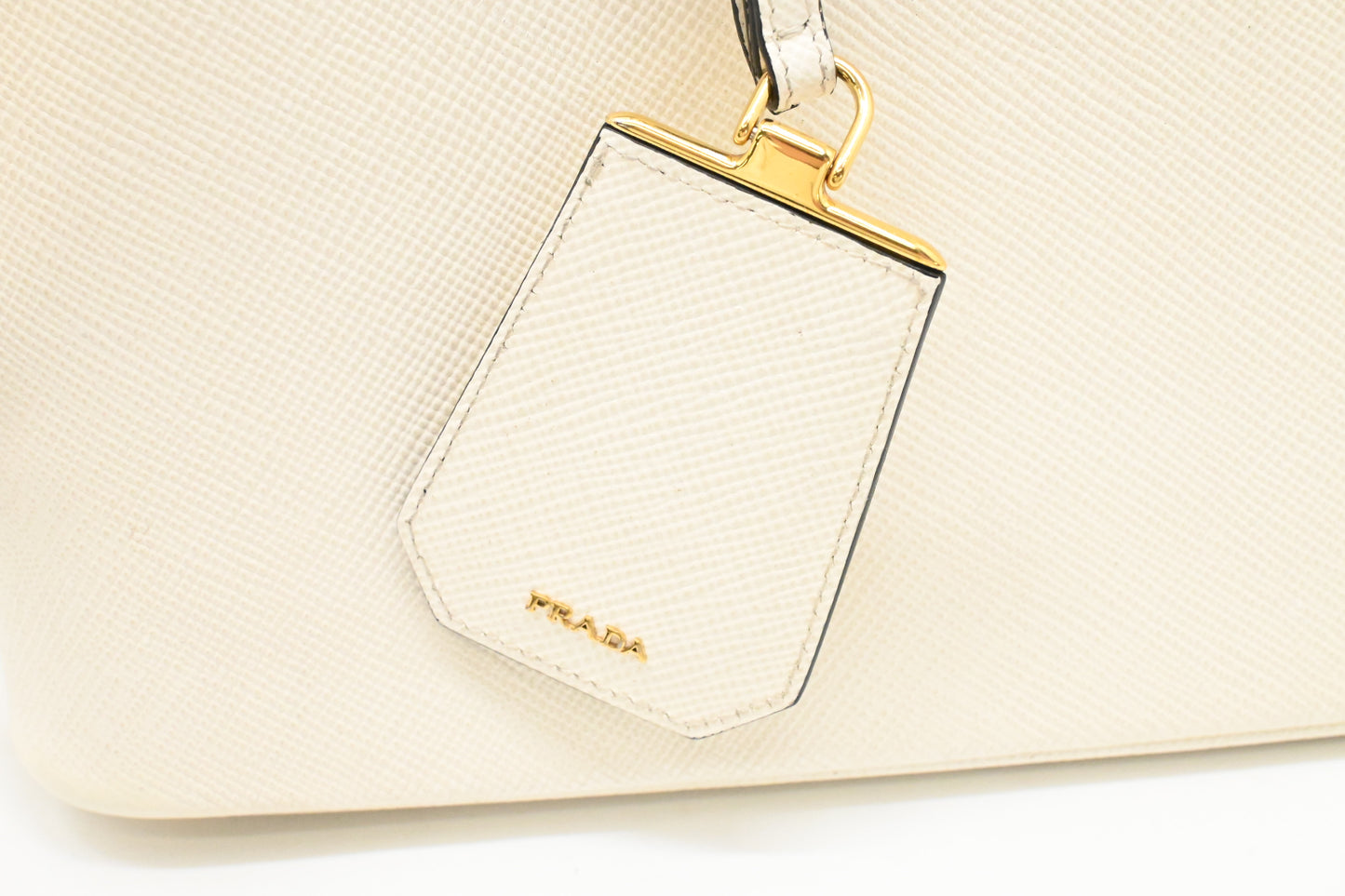 Prada Medium Handbag in White Saffiano Leather