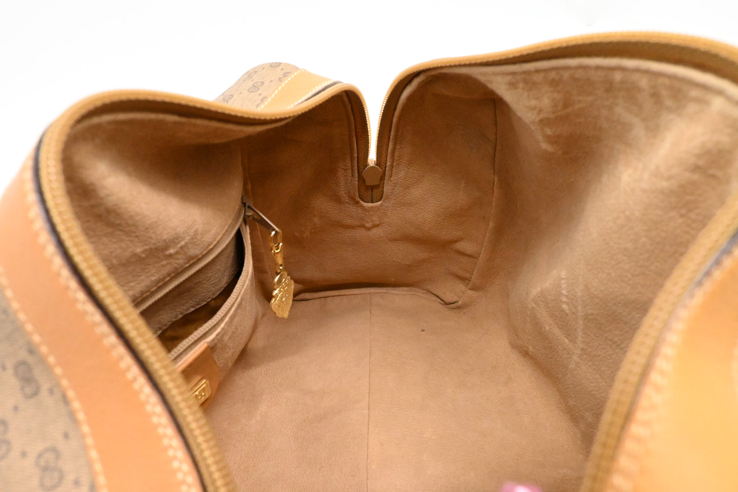 Gucci Boston Bag in Micro GG Coated Canvas