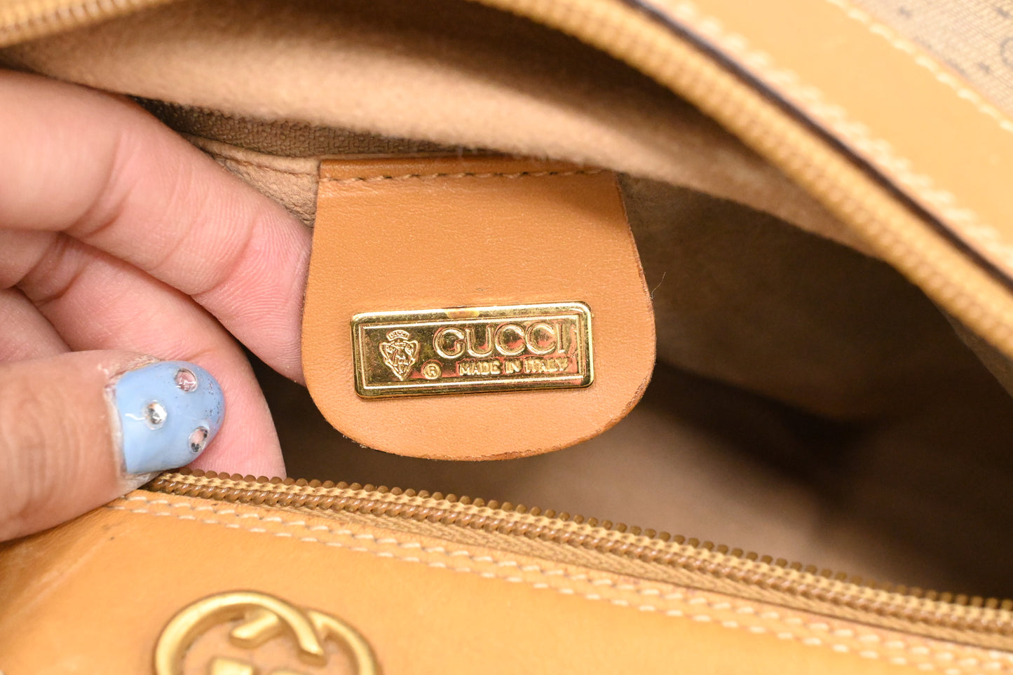 Gucci Boston Bag in Micro GG Coated Canvas