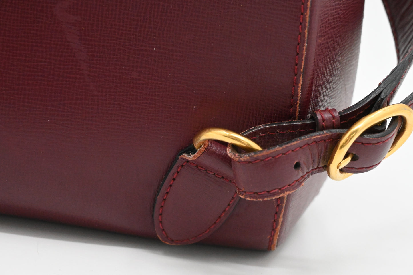 Cartier Backpack in Burgundy Leather