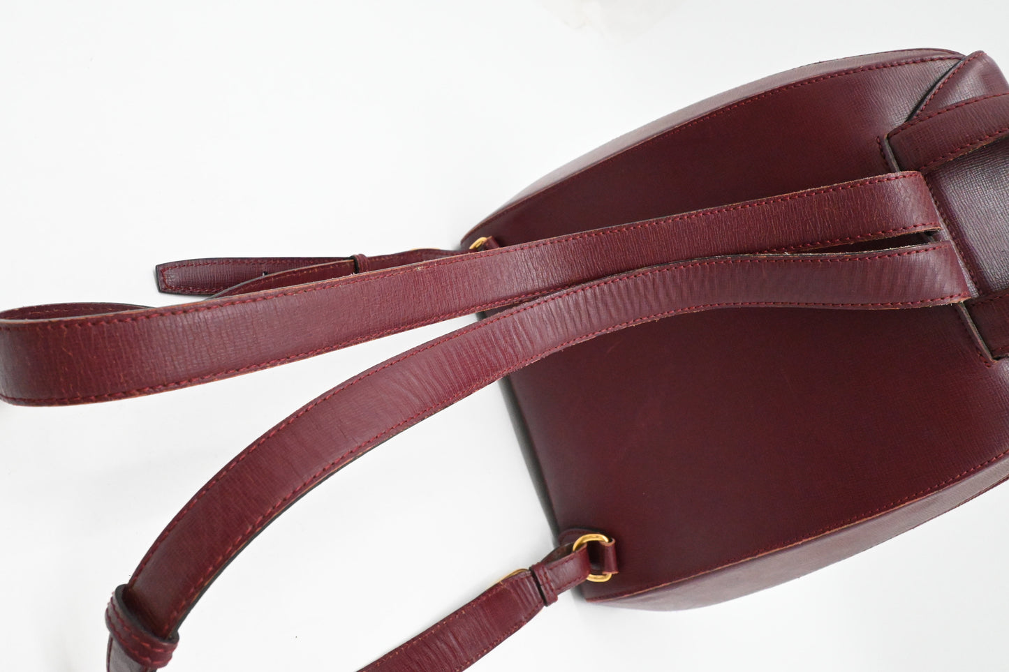 Cartier Backpack in Burgundy Leather