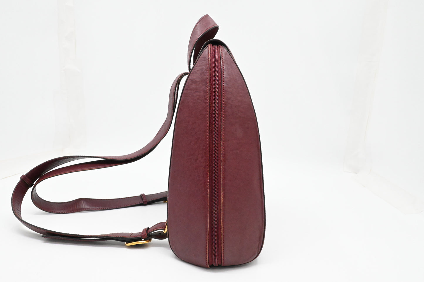 Cartier Backpack in Burgundy Leather