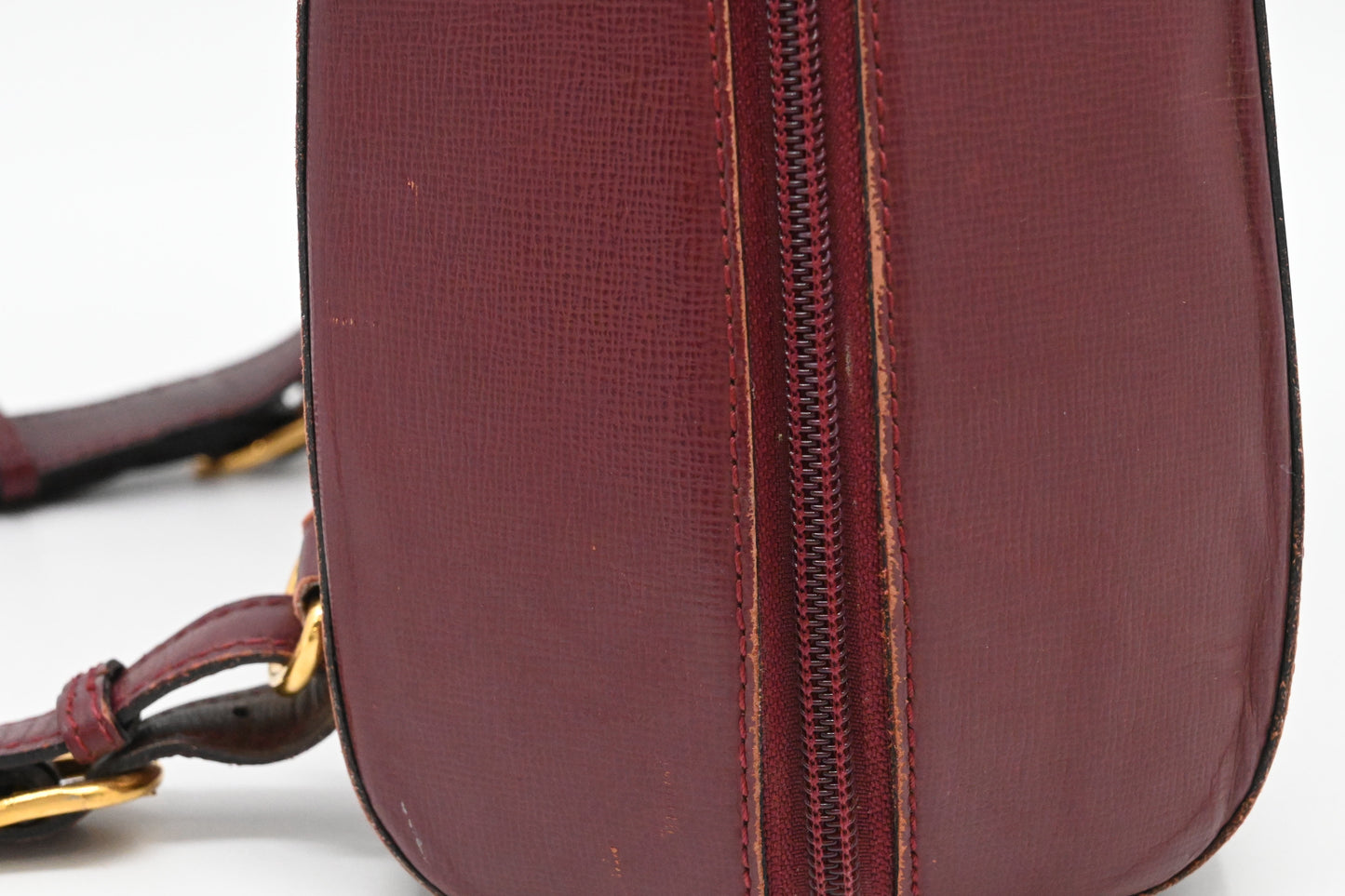 Cartier Backpack in Burgundy Leather