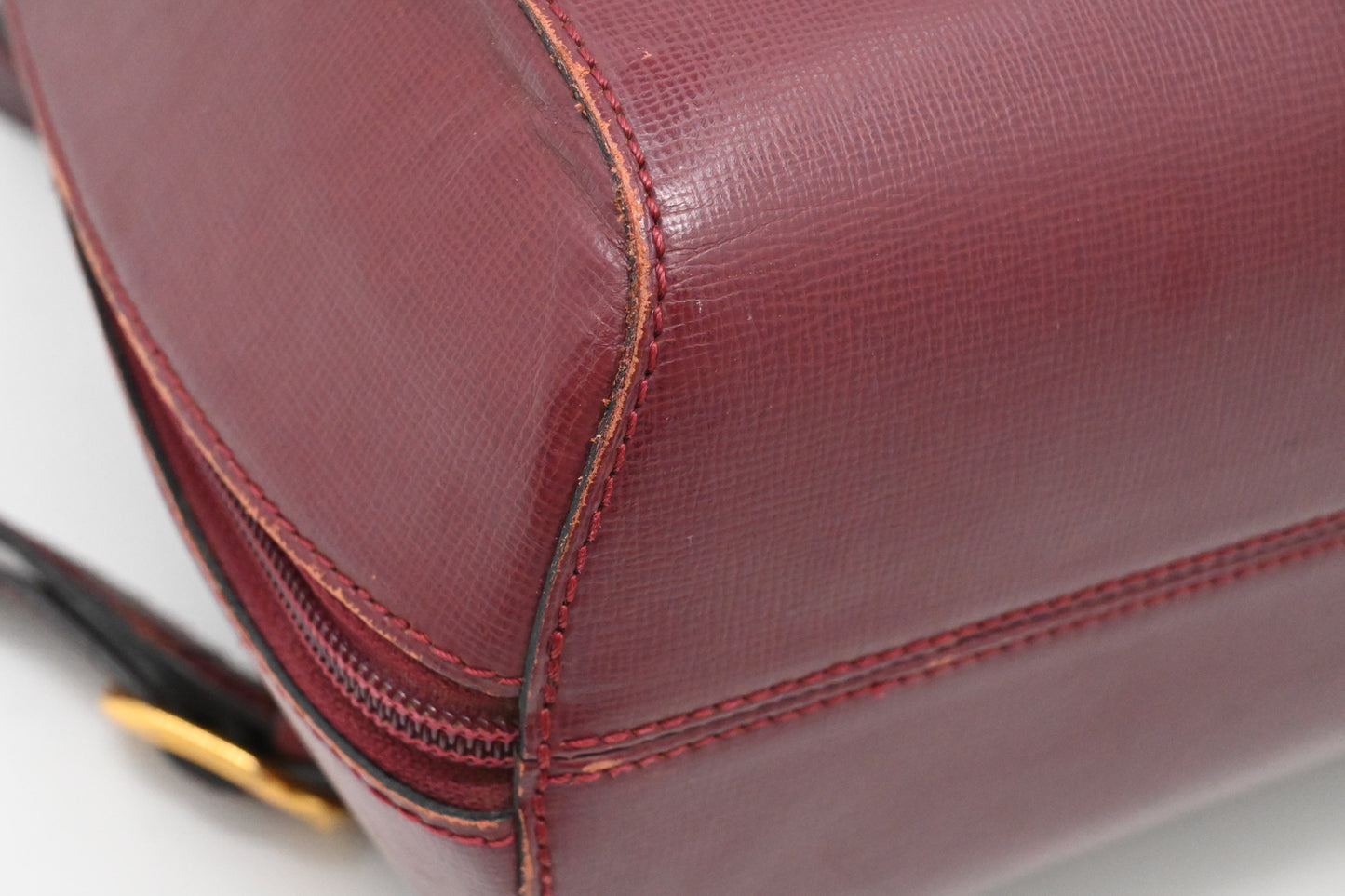 Cartier Backpack in Burgundy Leather