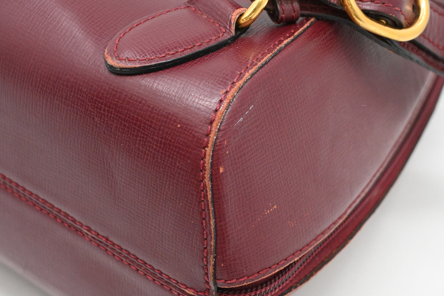 Cartier Backpack in Burgundy Leather
