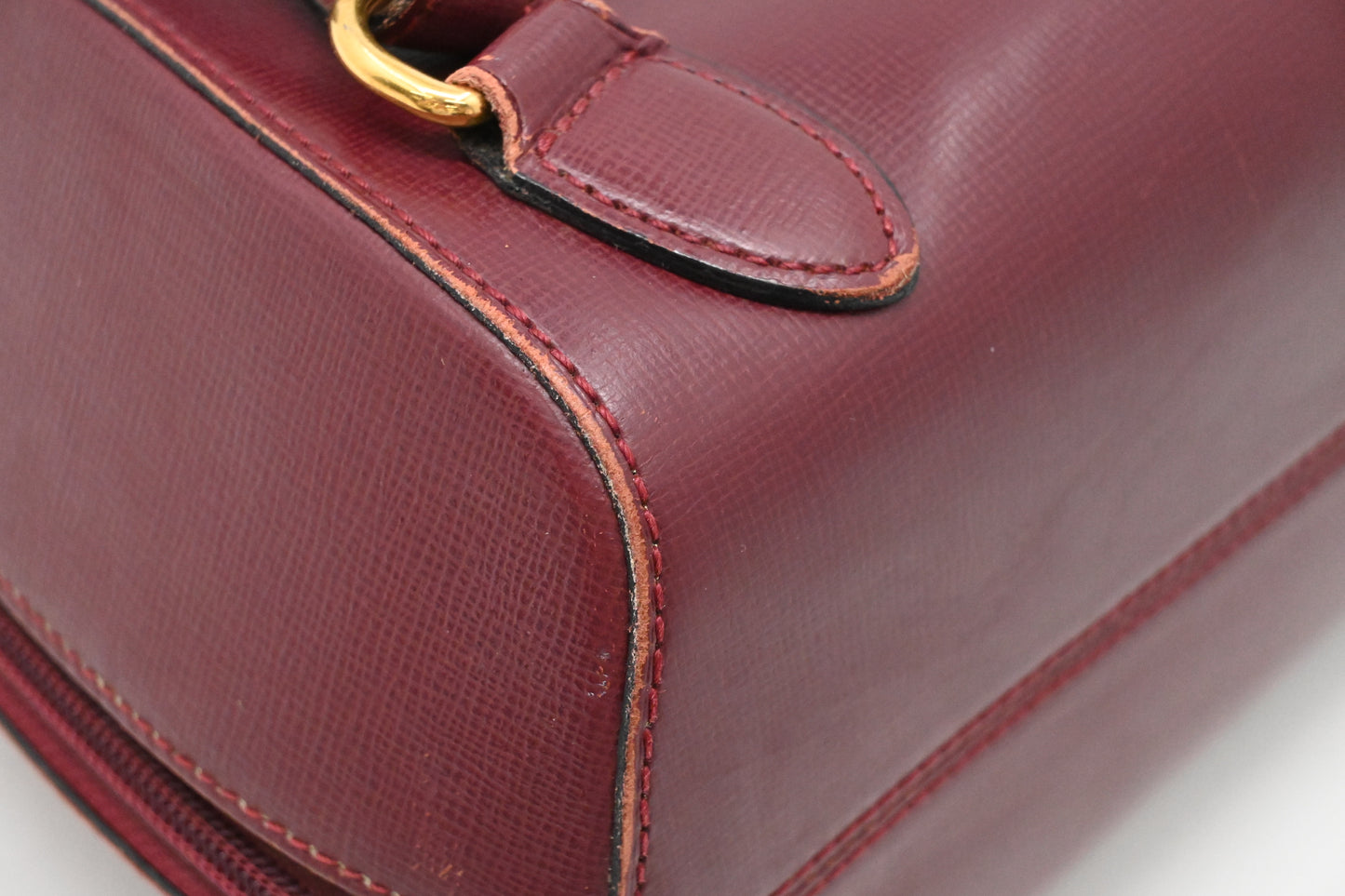 Cartier Backpack in Burgundy Leather