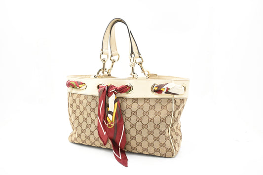 Gucci Positano Tote in Brown GG Canvas