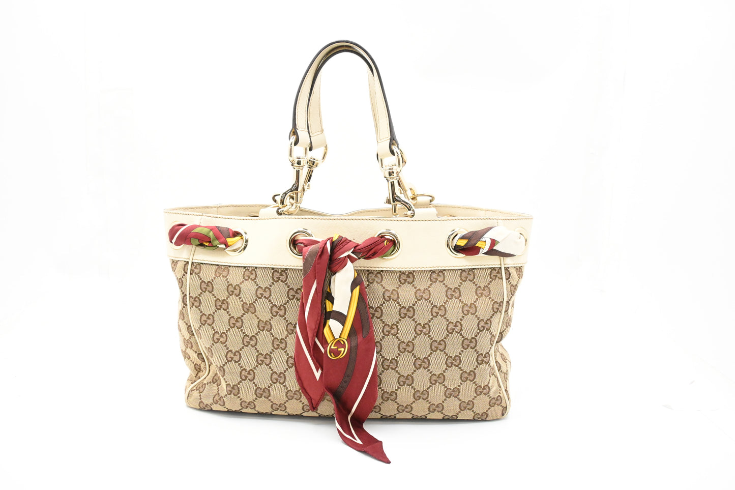 Gucci Positano Tote in Brown GG Canvas