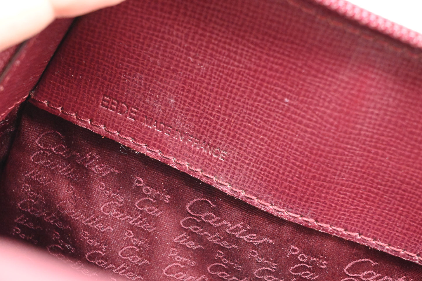 Cartier Backpack in Burgundy Leather