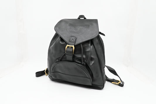 Versace Backpack in Black Leather