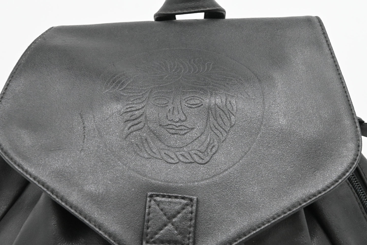 Versace Backpack in Black Leather
