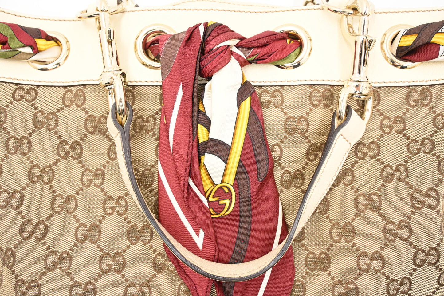 Gucci Positano Tote in Brown GG Canvas