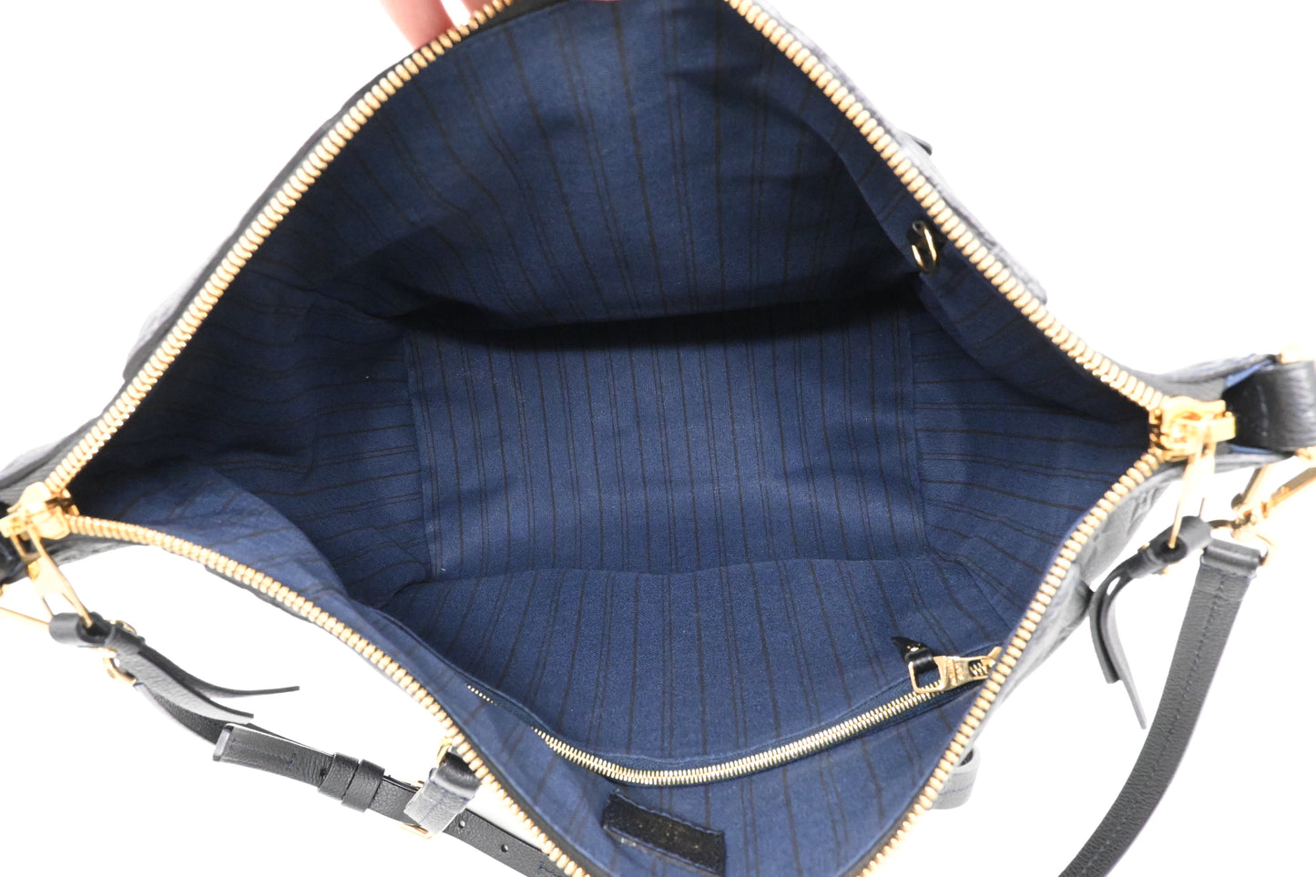 Louis Vuitton Lumineuse in Blue Infini Empreinte Leather