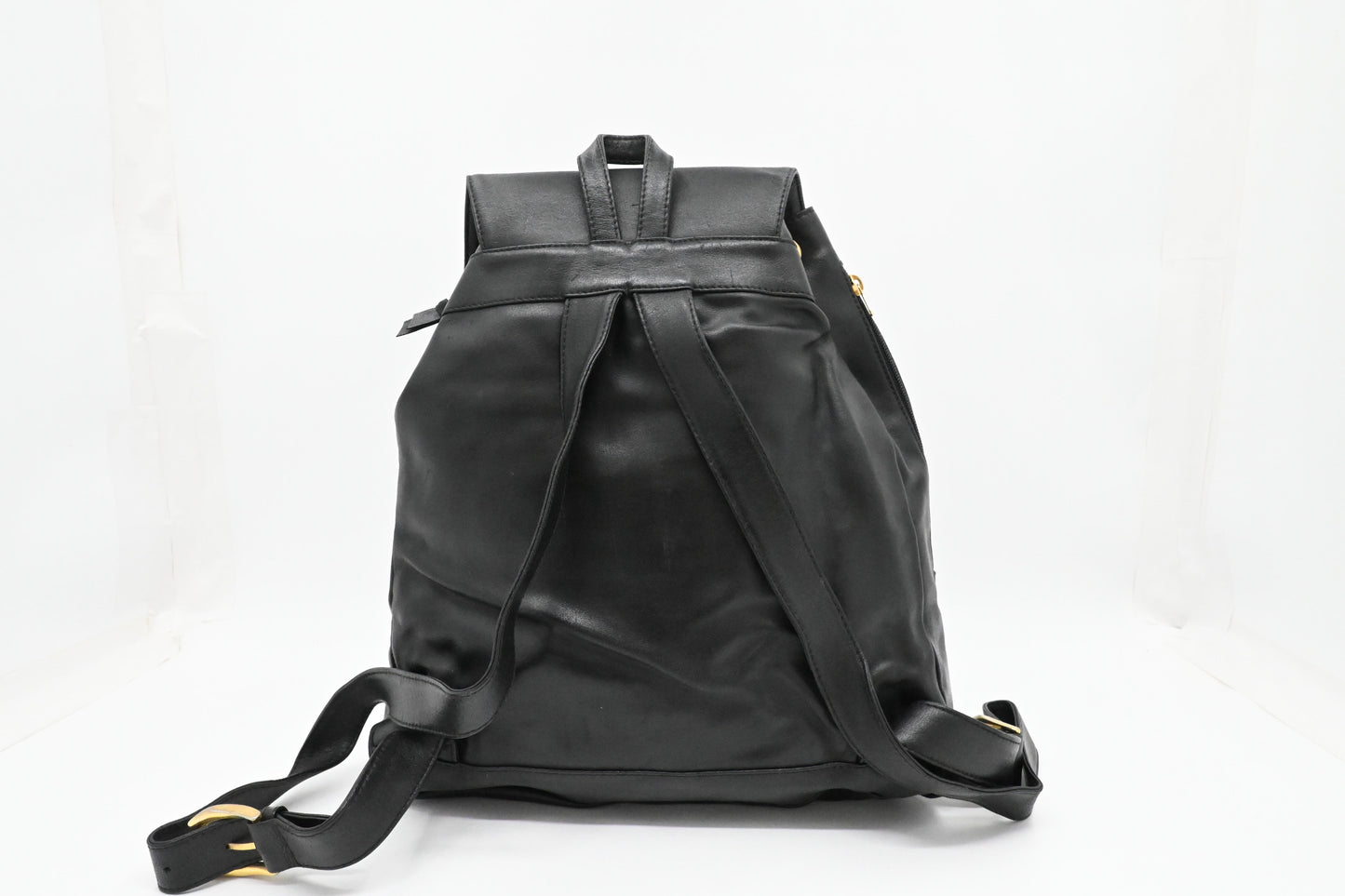 Versace Backpack in Black Leather