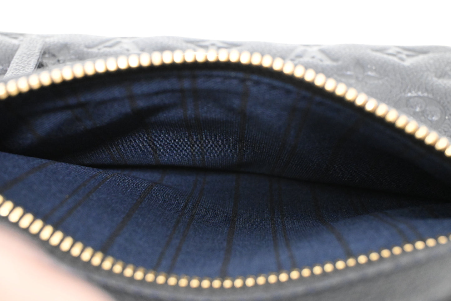 Louis Vuitton Lumineuse in Blue Infini Empreinte Leather