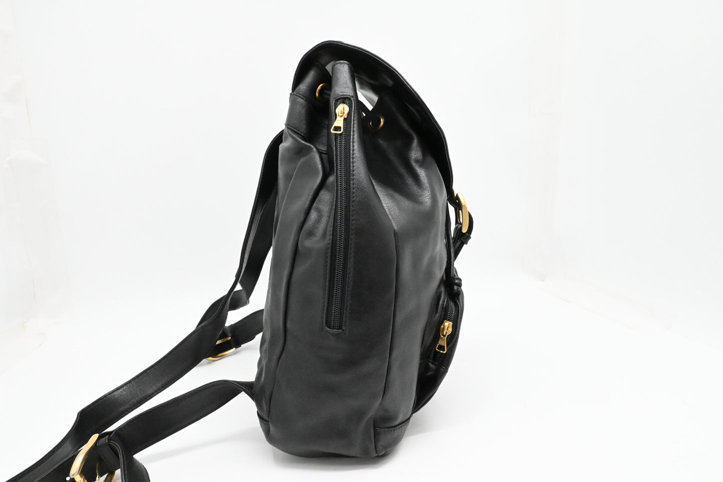 Versace Backpack in Black Leather