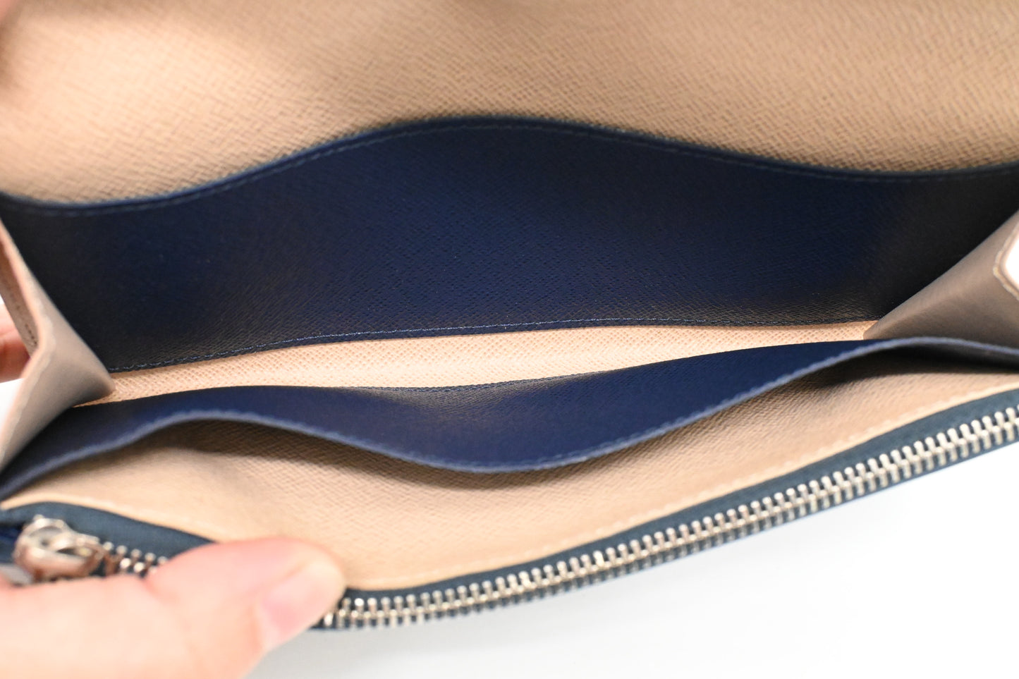 Louis Vuitton Emilie Wallet in Navy Blue Epi Leather