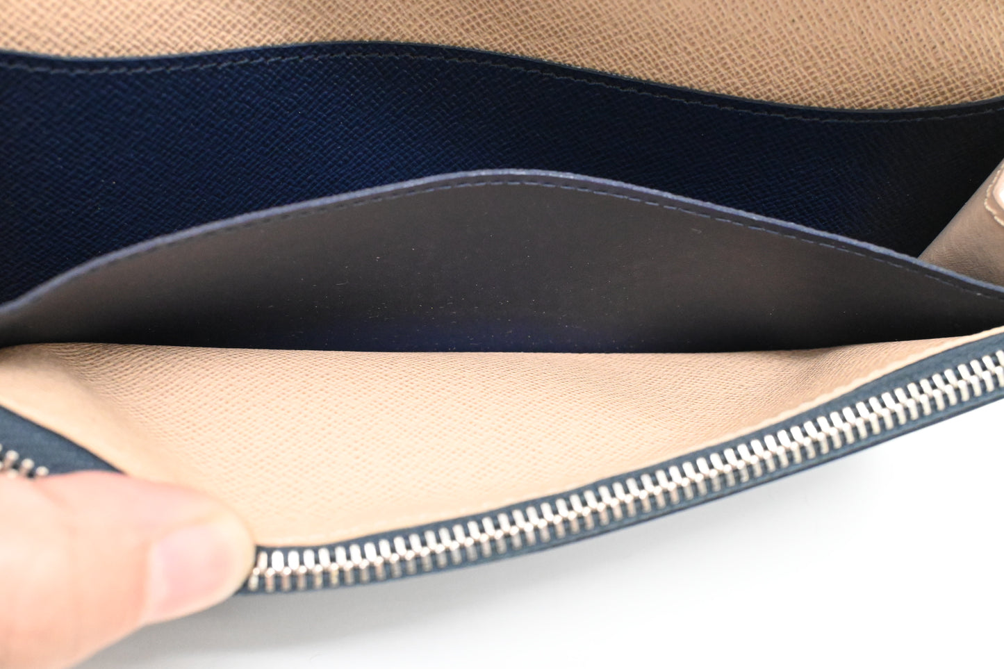 Louis Vuitton Emilie Wallet in Navy Blue Epi Leather