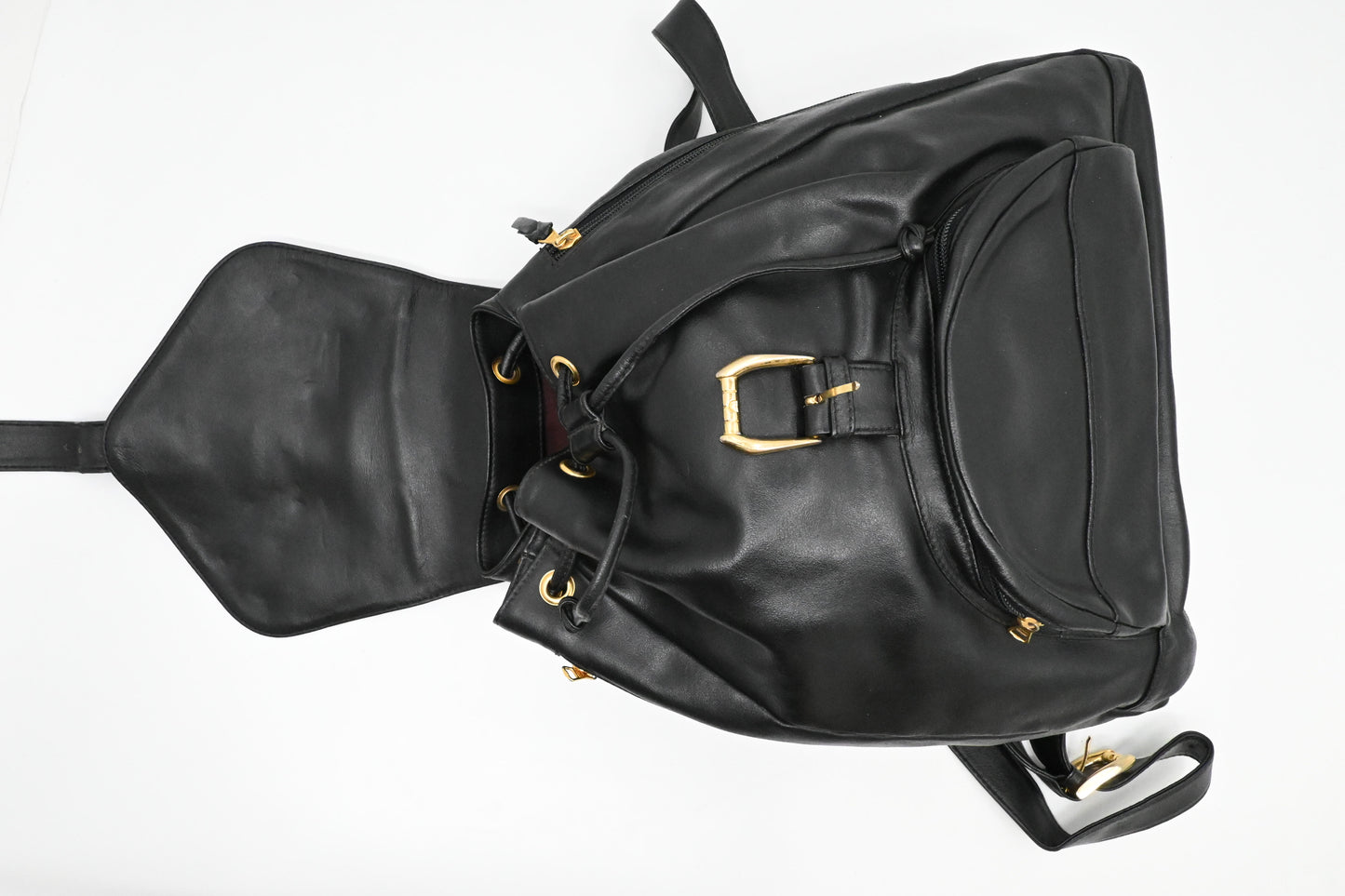 Versace Backpack in Black Leather