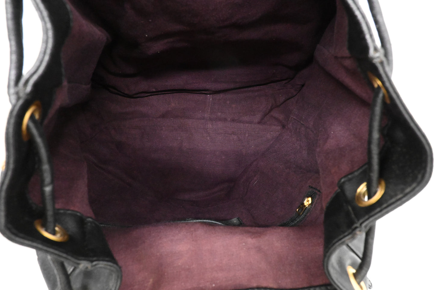 Versace Backpack in Black Leather