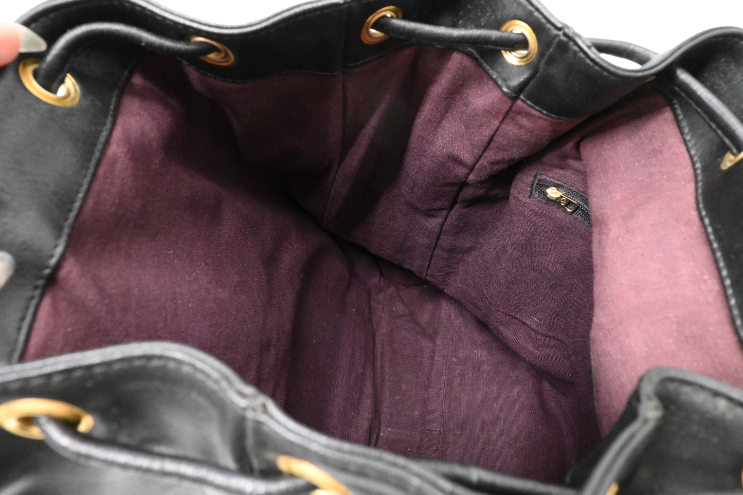 Versace Backpack in Black Leather