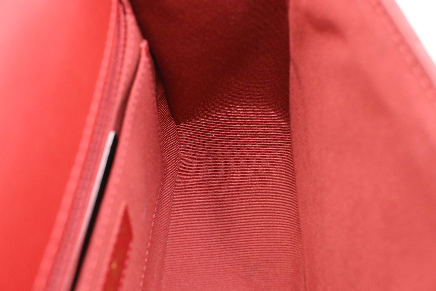 Chanel Small Statement Flap in Red Chevron Leather
