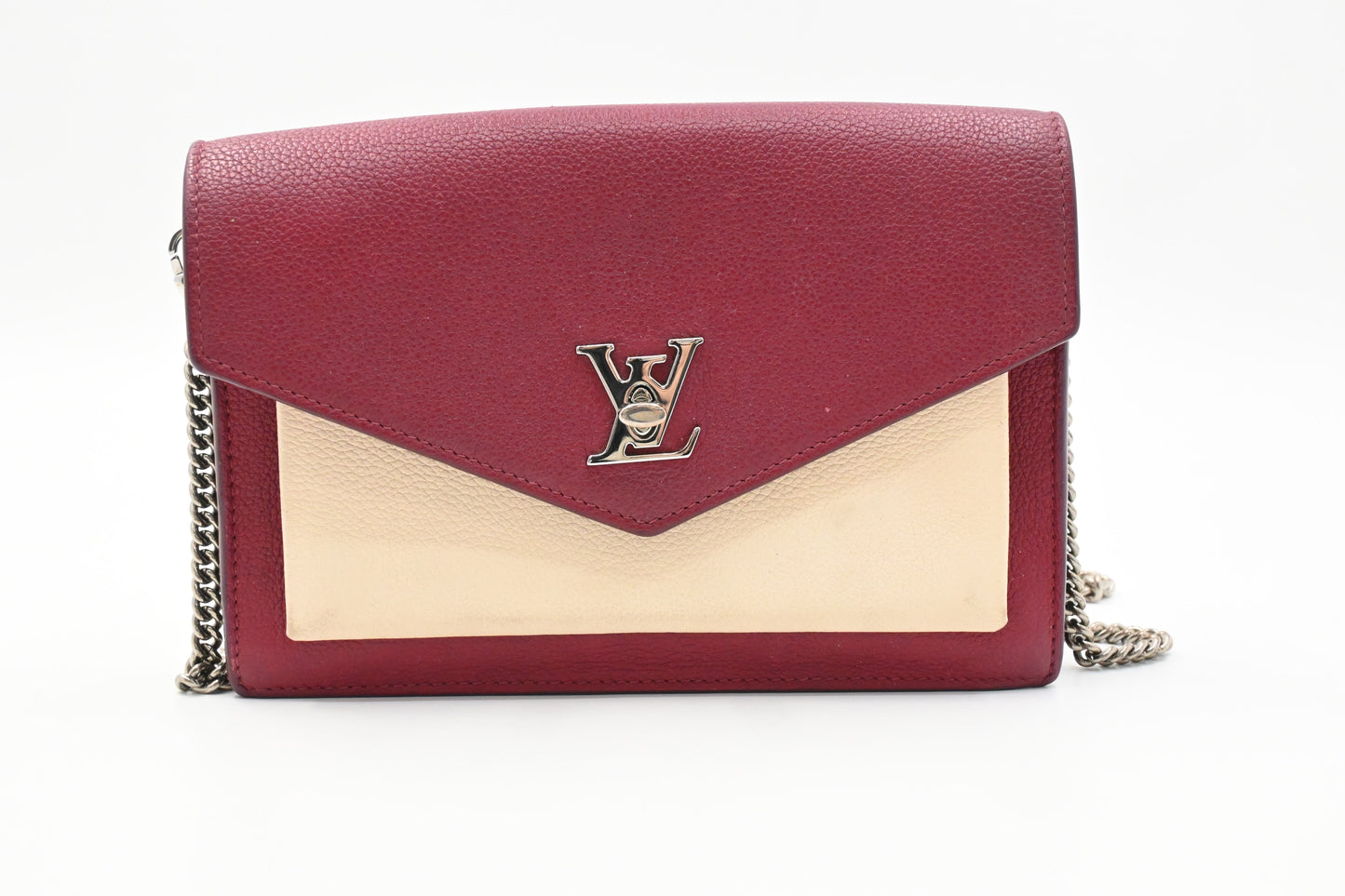 Louis Vuitton MyLockMe Chain Pochette in Pivoine Leather