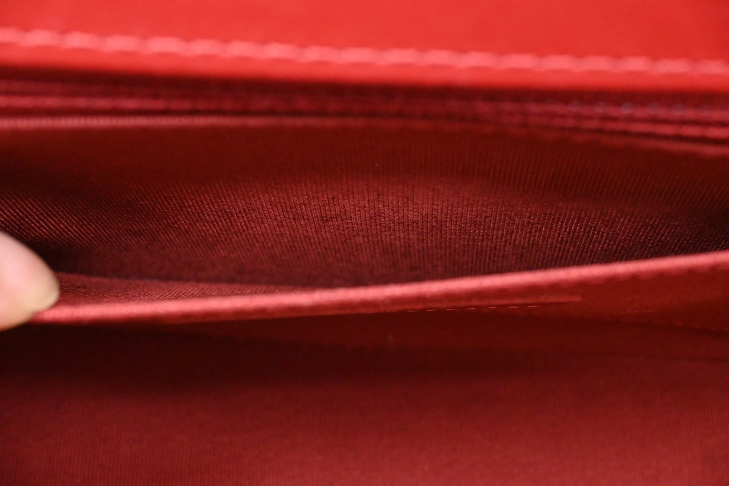 Chanel Small Statement Flap in Red Chevron Leather
