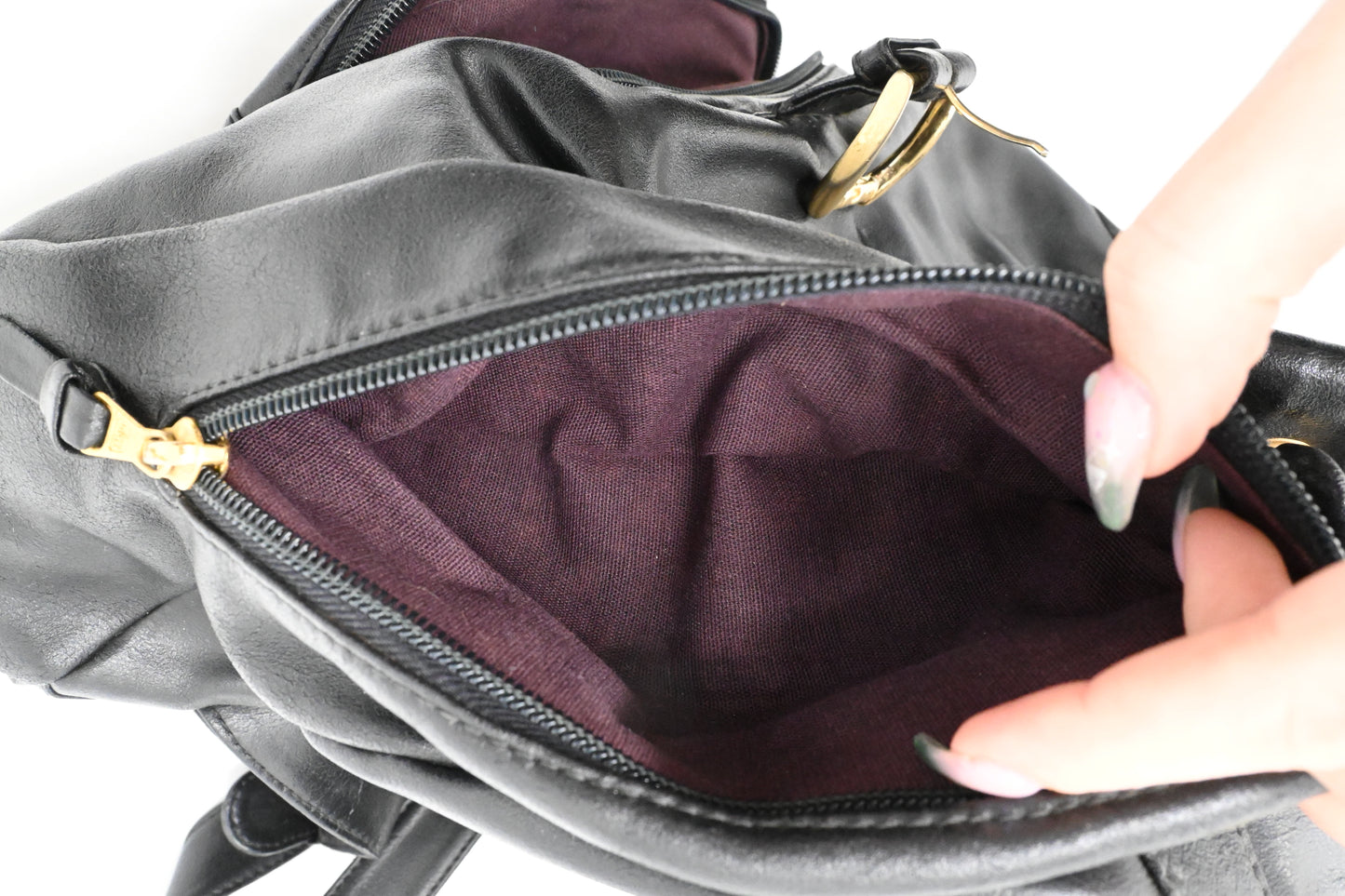 Versace Backpack in Black Leather