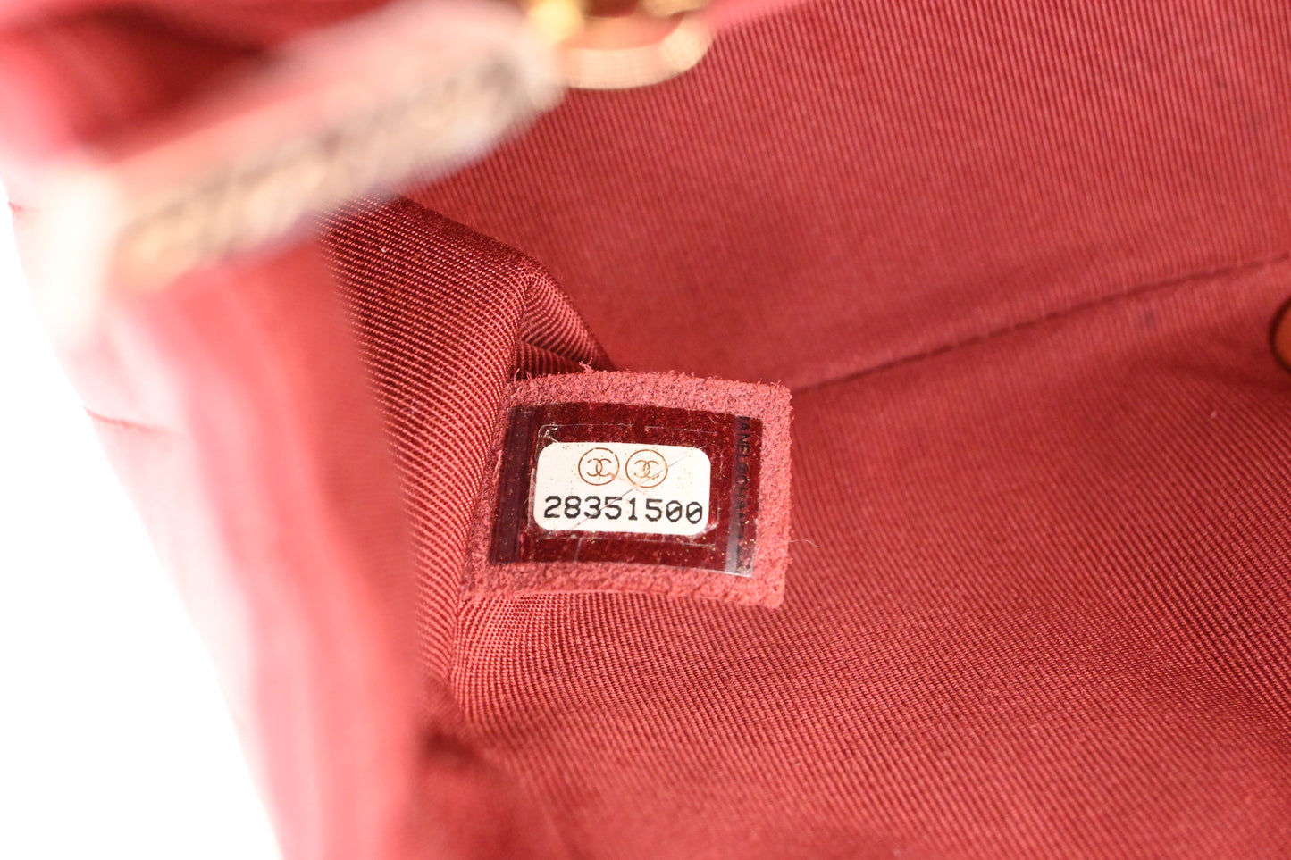 Chanel Small Statement Flap in Red Chevron Leather