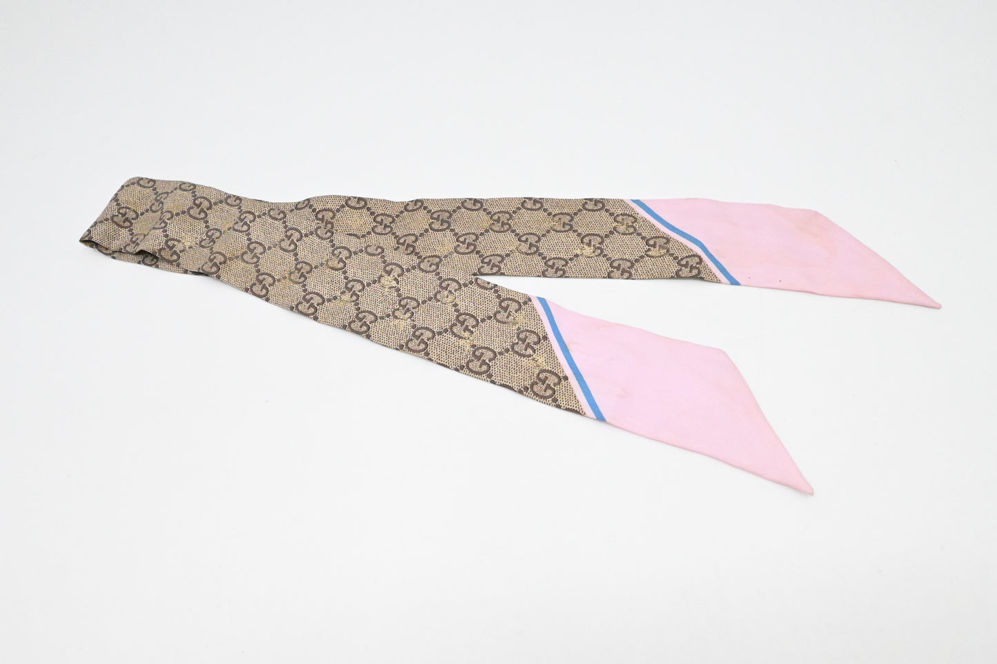 Gucci Bandeau in GG and Pink Silk