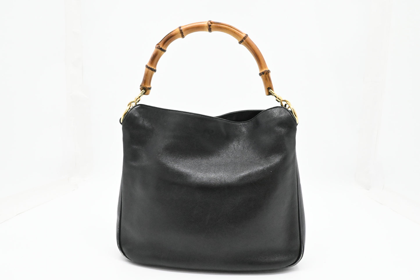 Gucci Bamboo Handbag in Black Leather