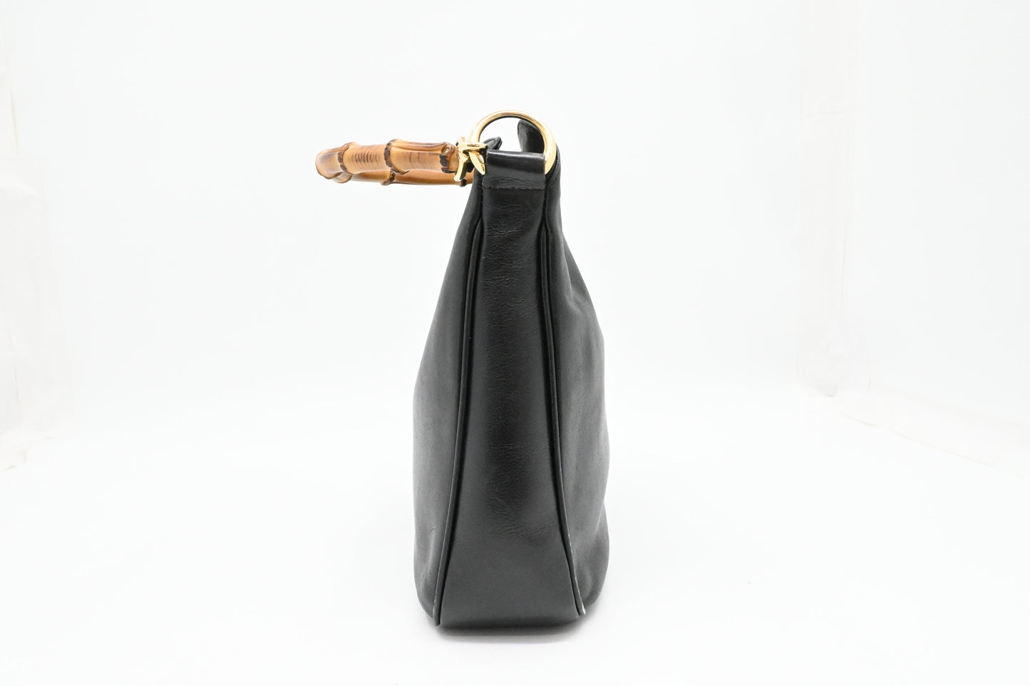 Gucci Bamboo Handbag in Black Leather
