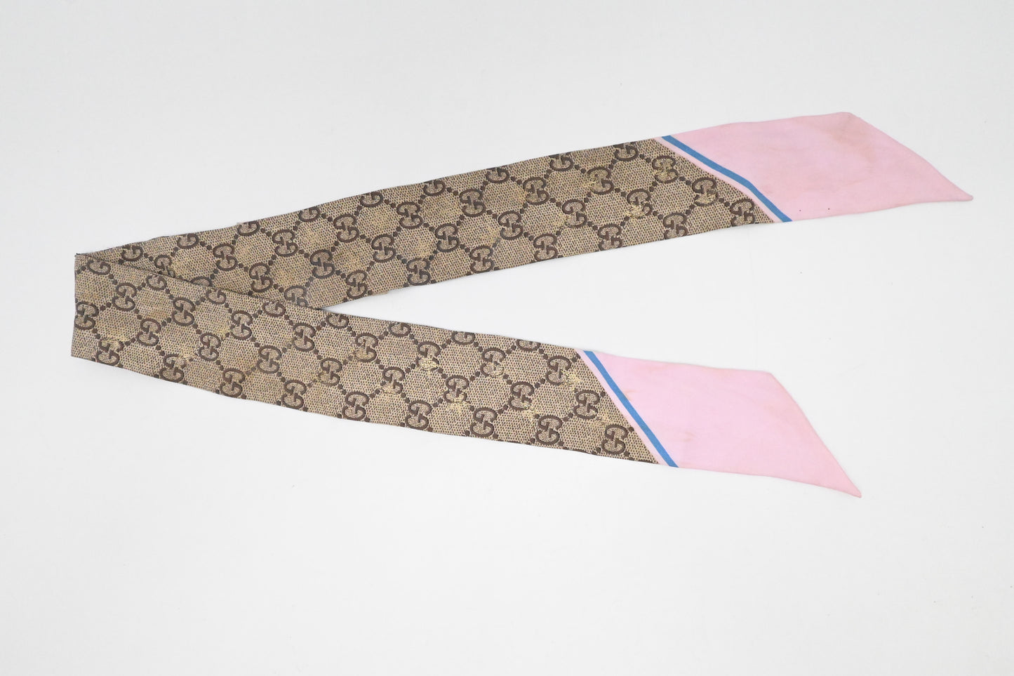 Gucci Bandeau in GG and Pink Silk