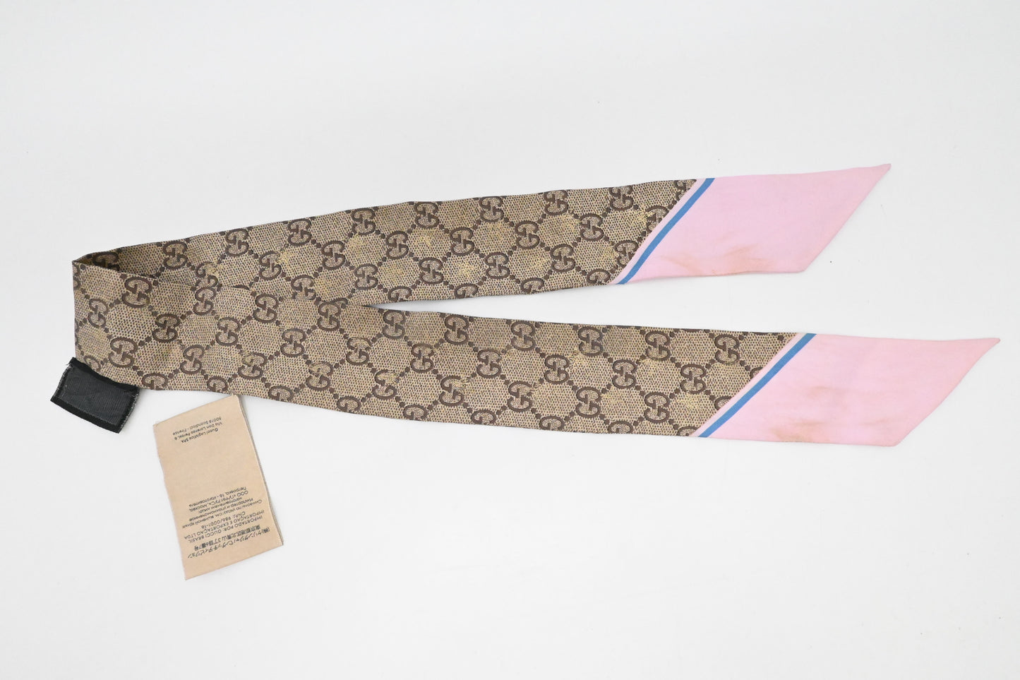 Gucci Bandeau in GG and Pink Silk