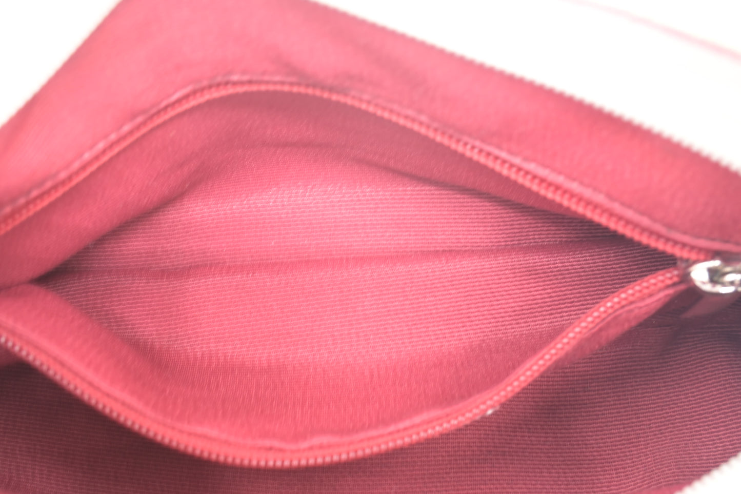 Ferragamo Gancini Shoulder Bag in Pink Canvas and White Leather