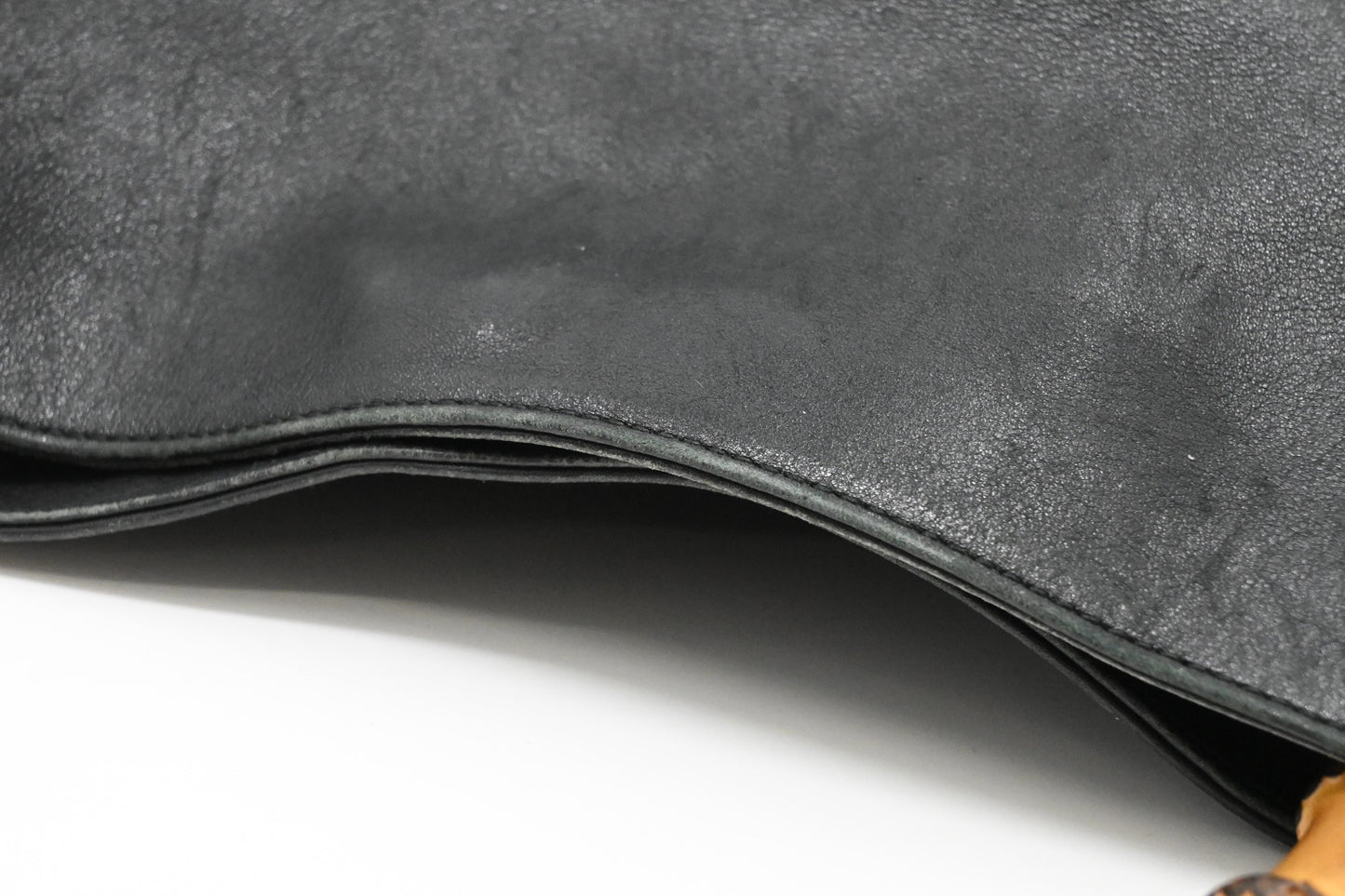 Gucci Bamboo Handbag in Black Leather