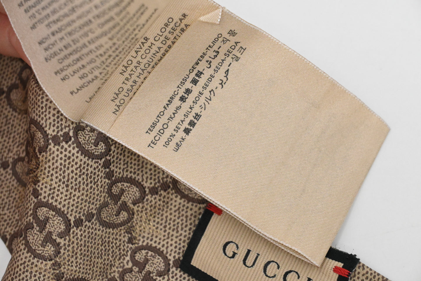 Gucci Bandeau in GG and Pink Silk