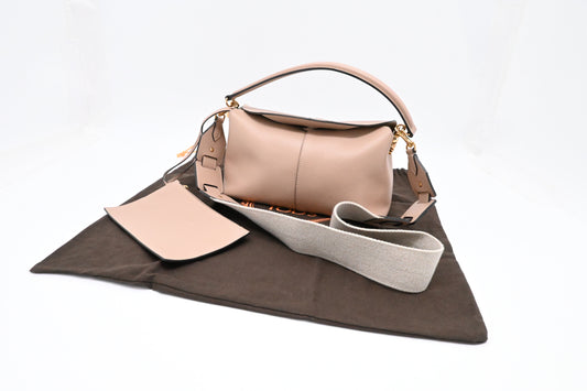 Tod's T Case Shoulder Bag in Beige Leather