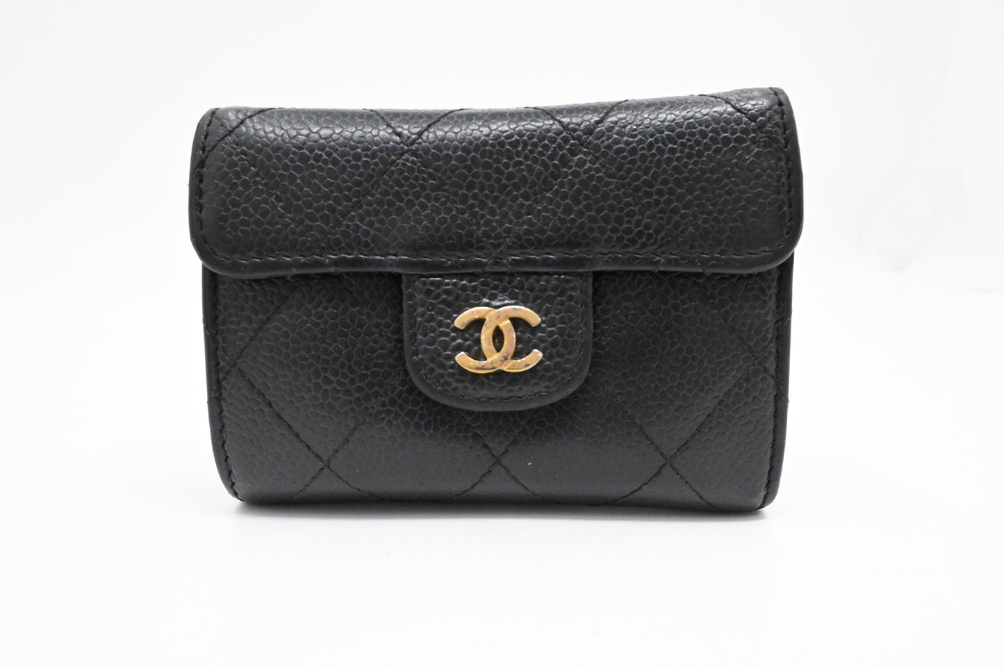 Chanel Card Case in Black Caviar Leather