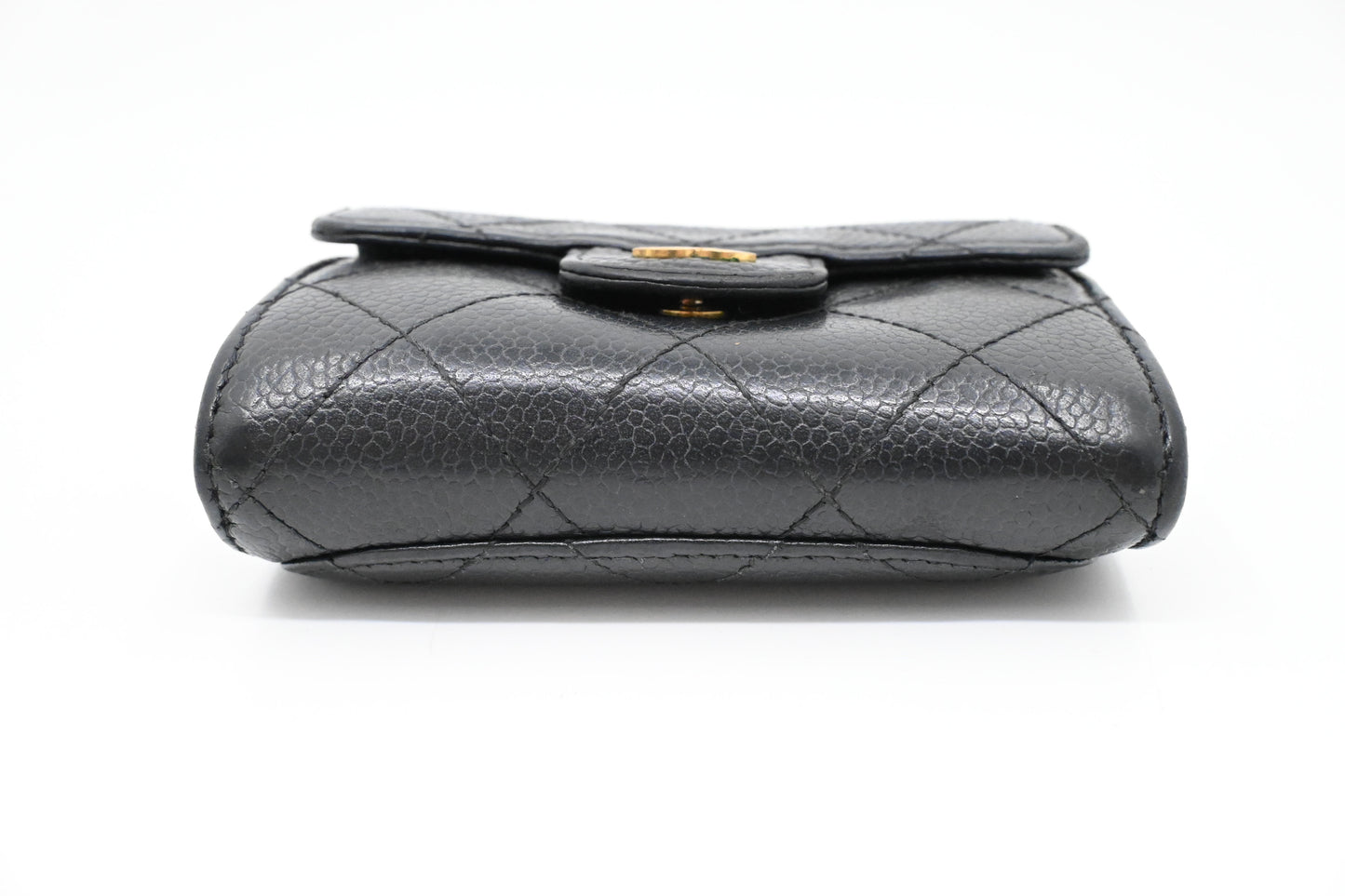 Chanel Card Case in Black Caviar Leather