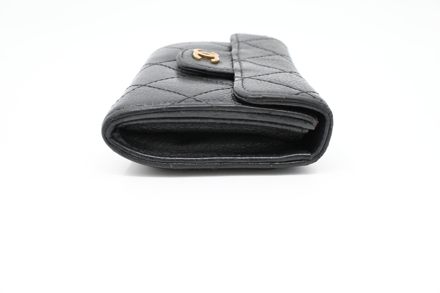 Chanel Card Case in Black Caviar Leather