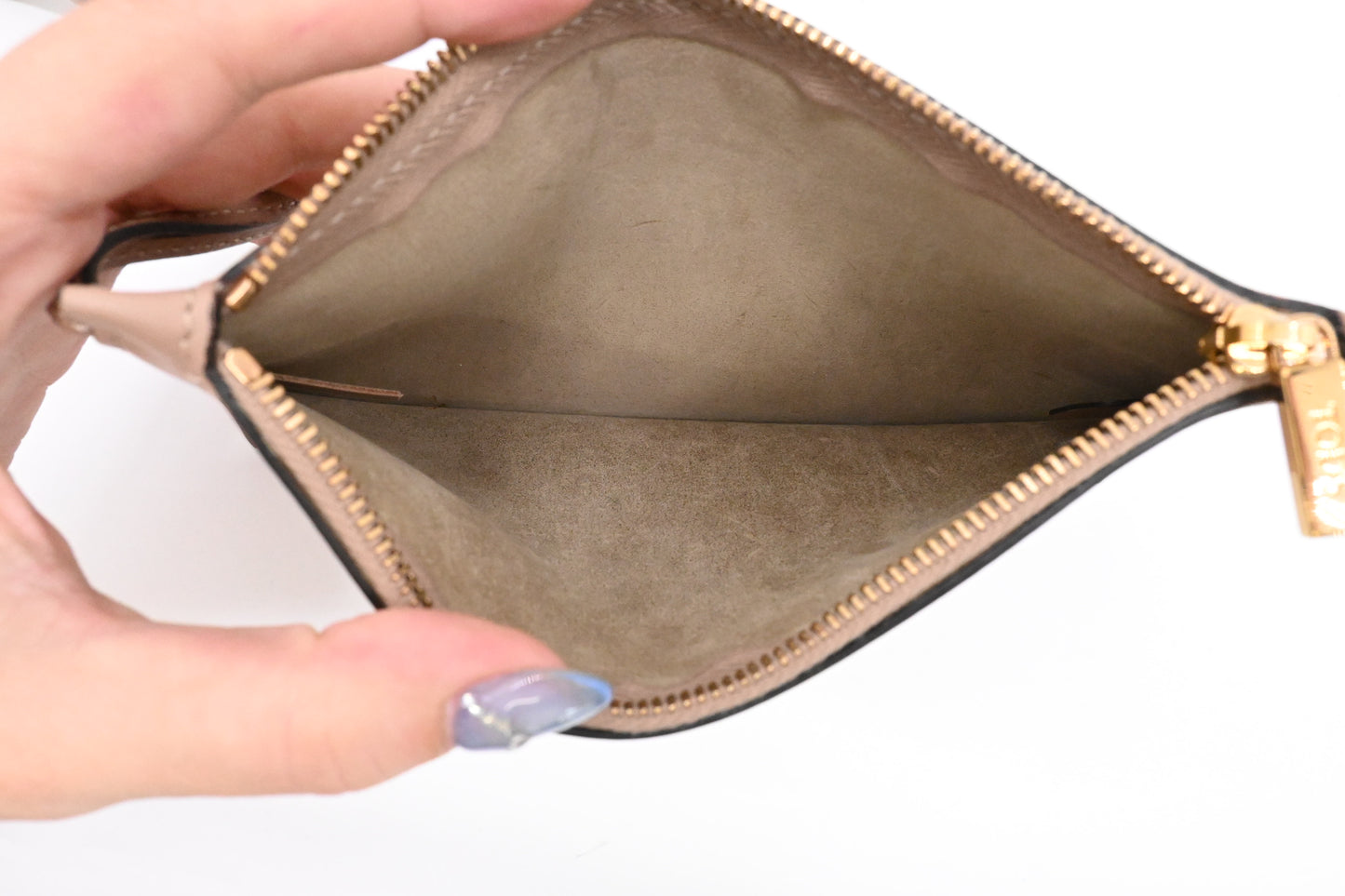 Tod's T Case Shoulder Bag in Beige Leather