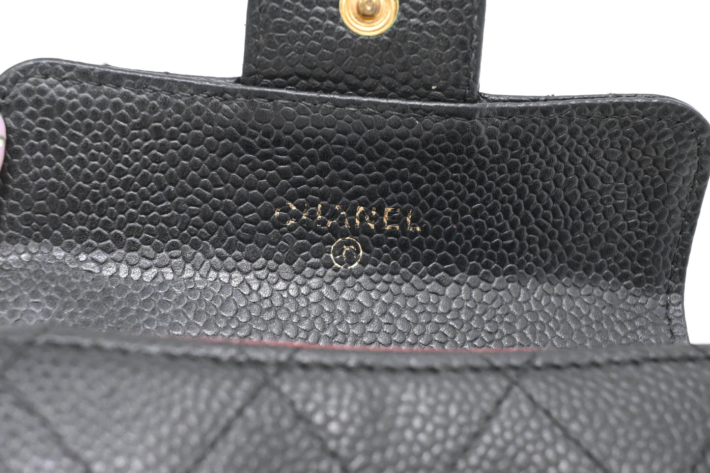 Chanel Card Case in Black Caviar Leather