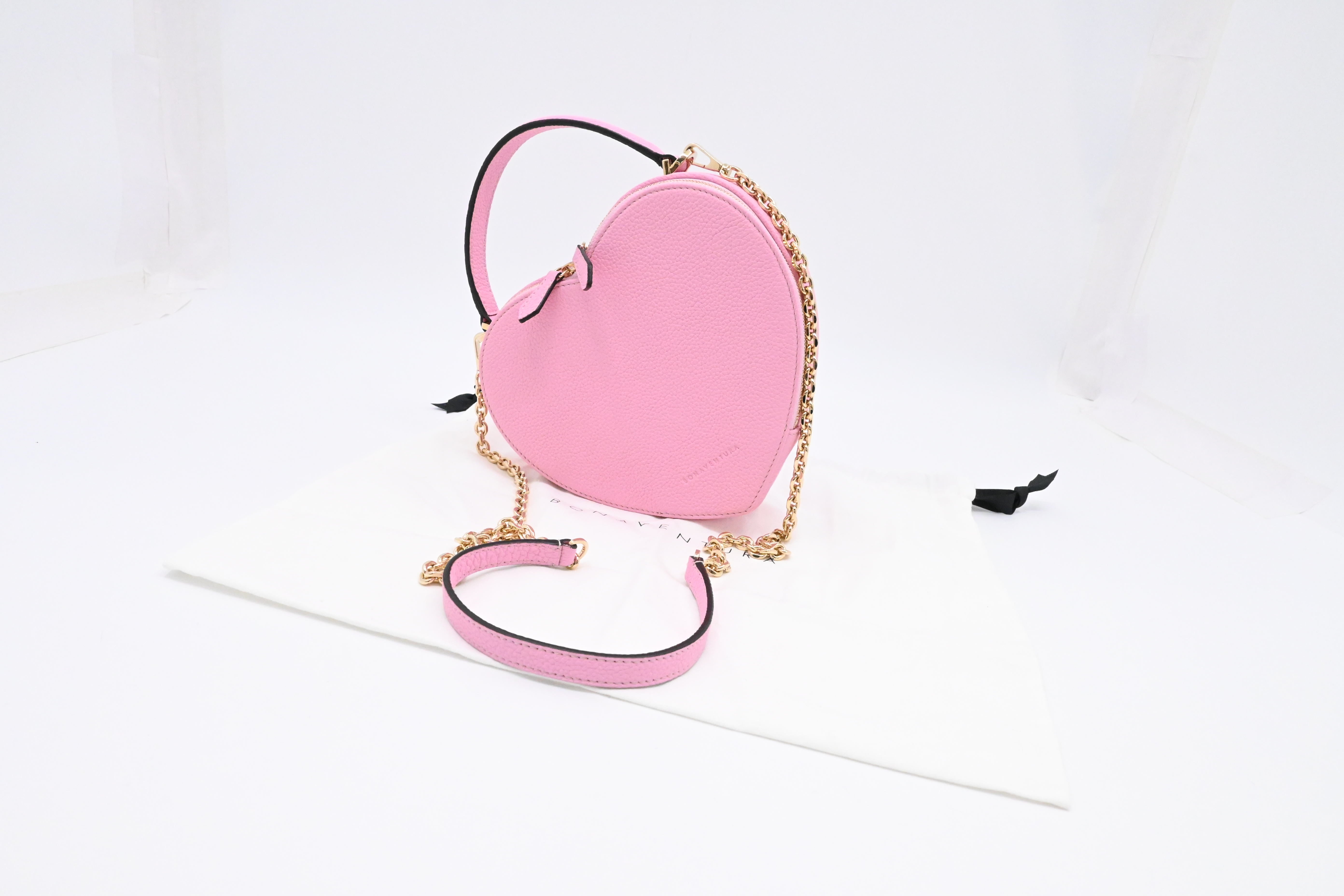 Bonaventura Alia Heart Bag in Taffy Pink Leather – Weekly Lux Drop
