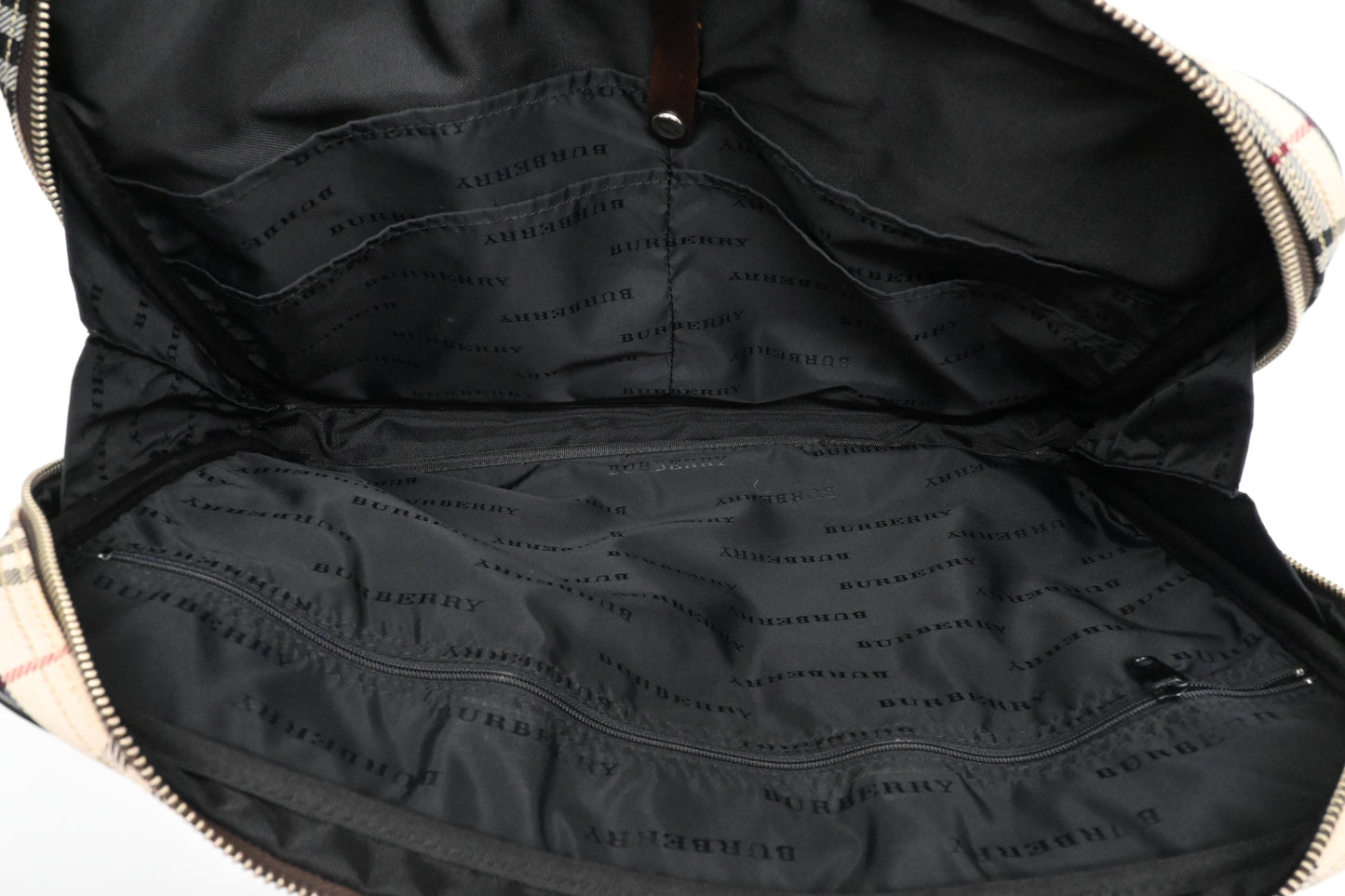 Burberry Business Bag in Beige Check Canvas