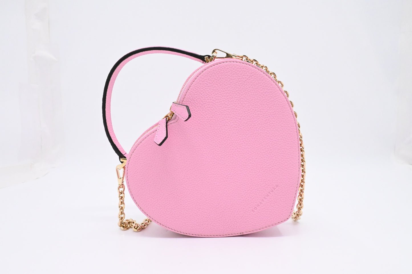 Bonaventura Alia Heart Bag in Taffy Pink Leather