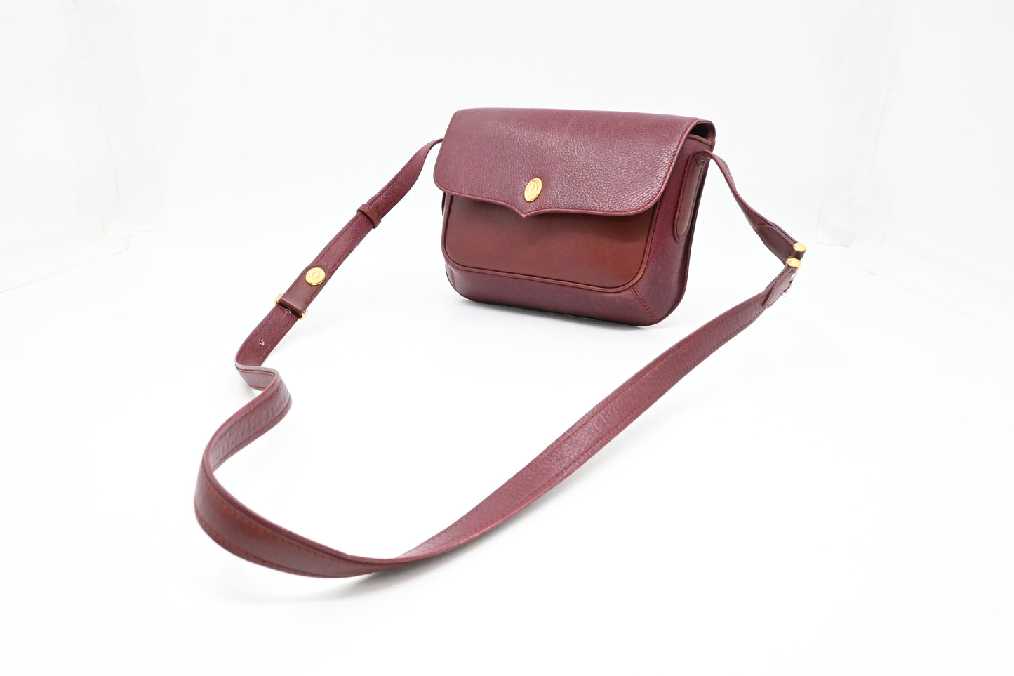 Cartier Crossbody in Burgundy Leather